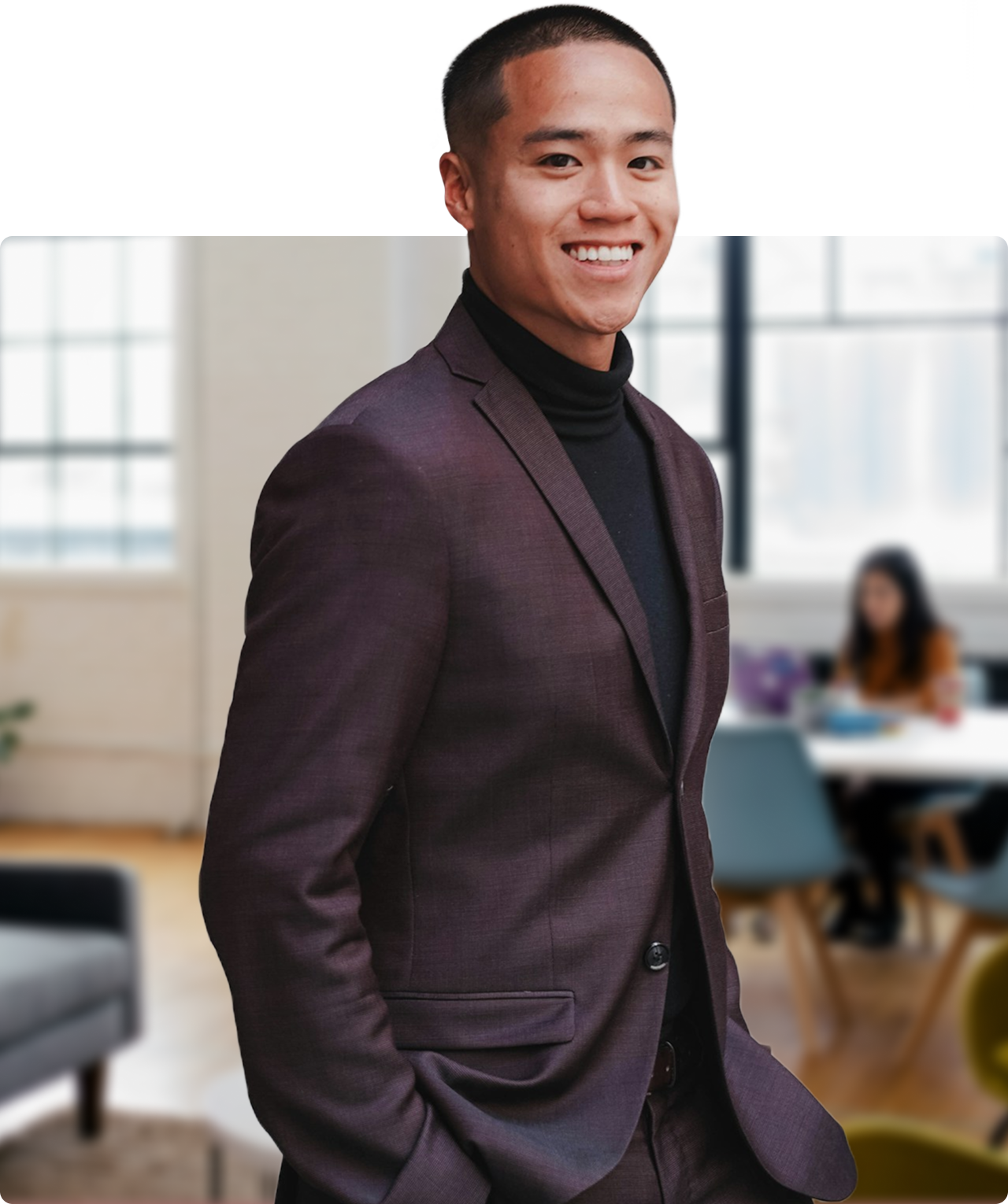 Professional using laptop